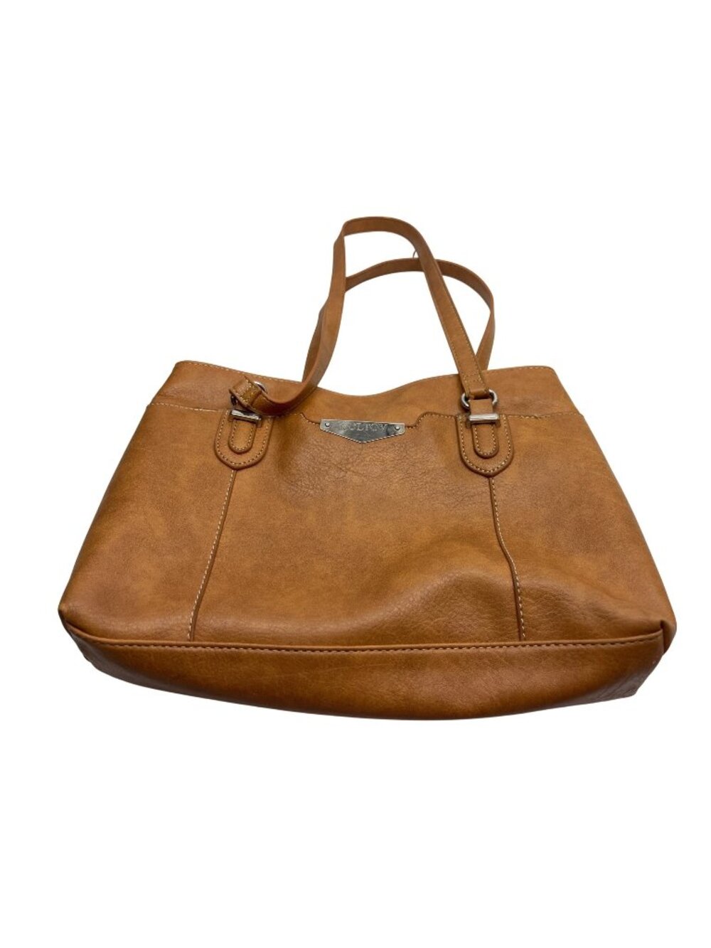 Koltov Brown Faux Leather Tote Bag With Double Straps & Multiple Pockets 69g